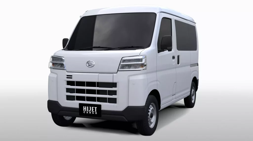 2023 Daihatsu Hijet EV Kei Car. Imagen estudio.