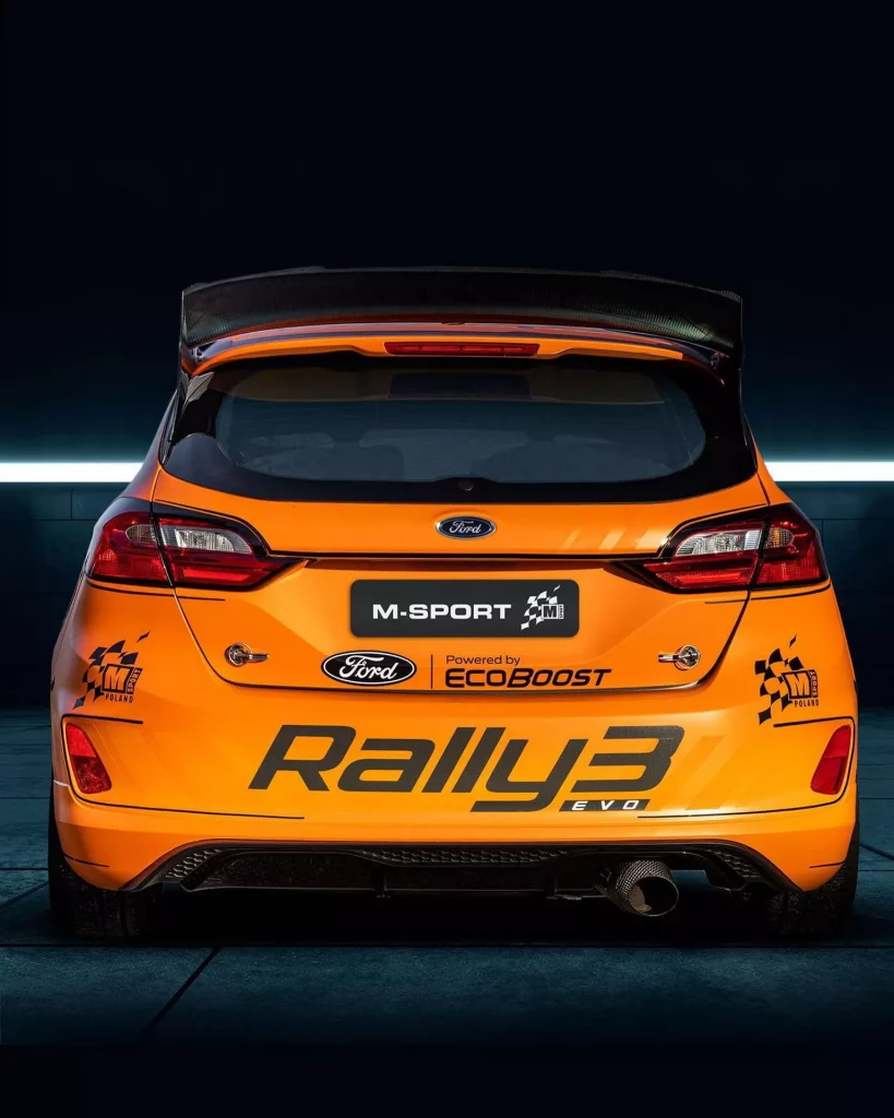 2023 M-Sport Ford Fiesta Rally3 Evo. Imagen trasera.