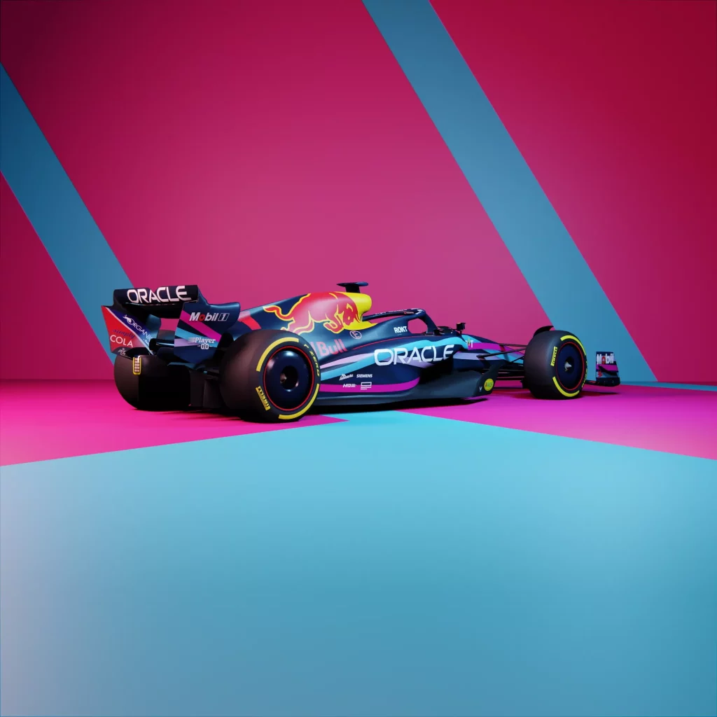 2023 Red Bull RB19 Miami. Imagen estudio trasera.