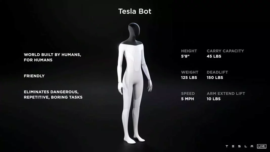 2023 Tesla Optimus robot humanoide. Imagen portada.