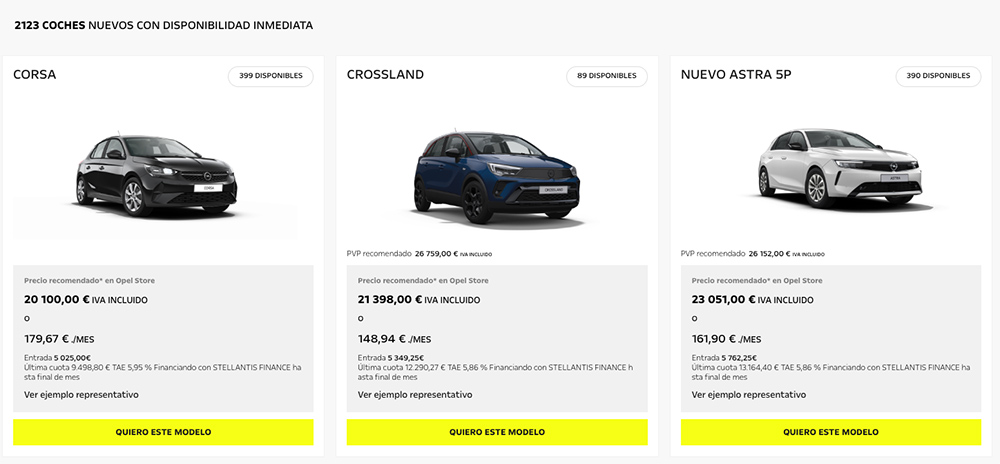 ¿Quieres un Opel? Aprovecha el descuento de los Cyber Days 1 Motor16 La oferta de los Cyber Days es para coches en stock de la marca Opel.