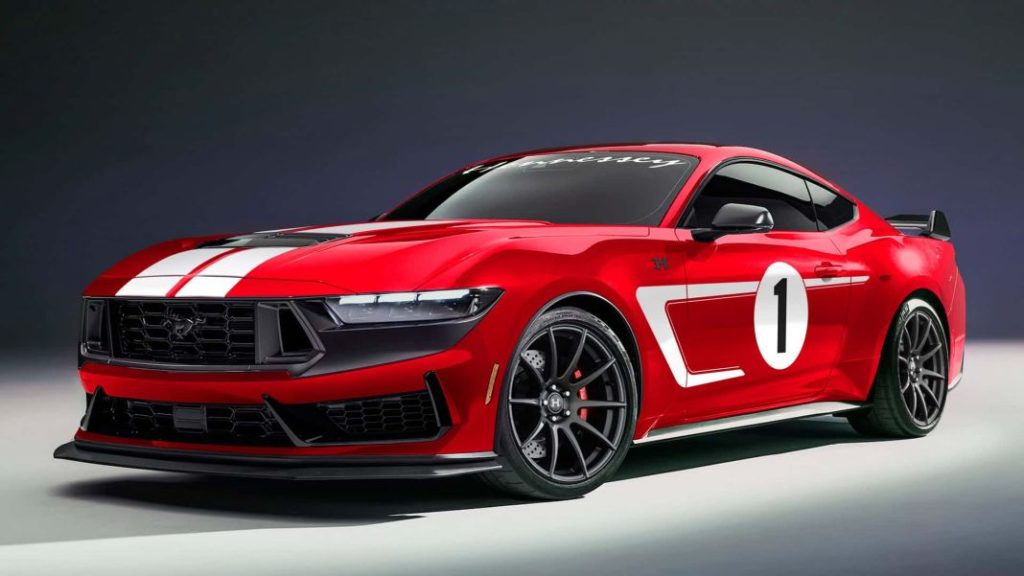 2023 Hennessey Ford Mustang Dark Horse. Imagen estudio frontal.
