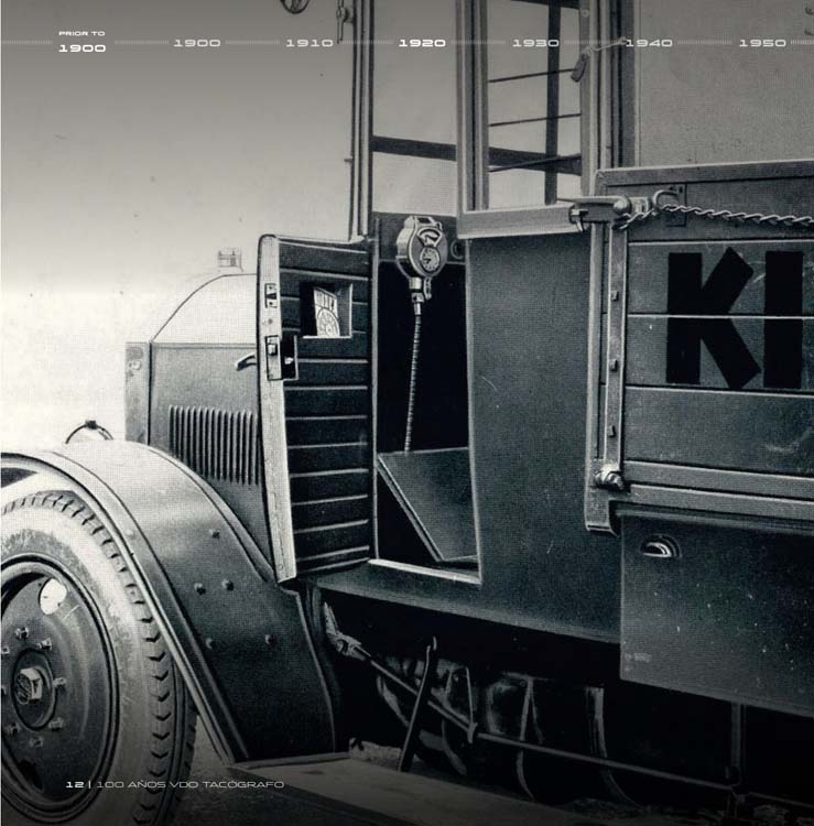 El tacógrafo que revolucionó el transporte cumple 100 años 2 Motor16 El primer tacógrafo instalado en un camión en 1923.