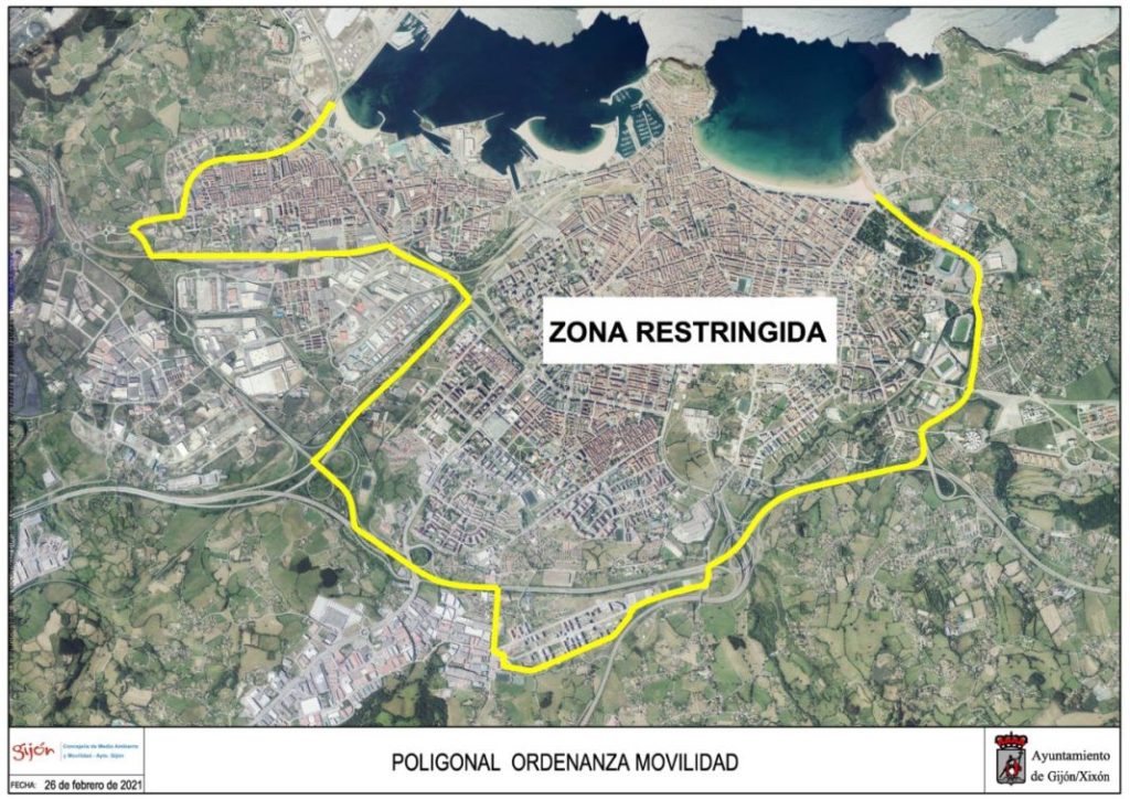 Adiós a las etiquetas de la DGT. En esta ciudad española se revelan y ya nos son obligatorias 144 Motor16 Mapa Zona restringida 1280x905 1 Motor16