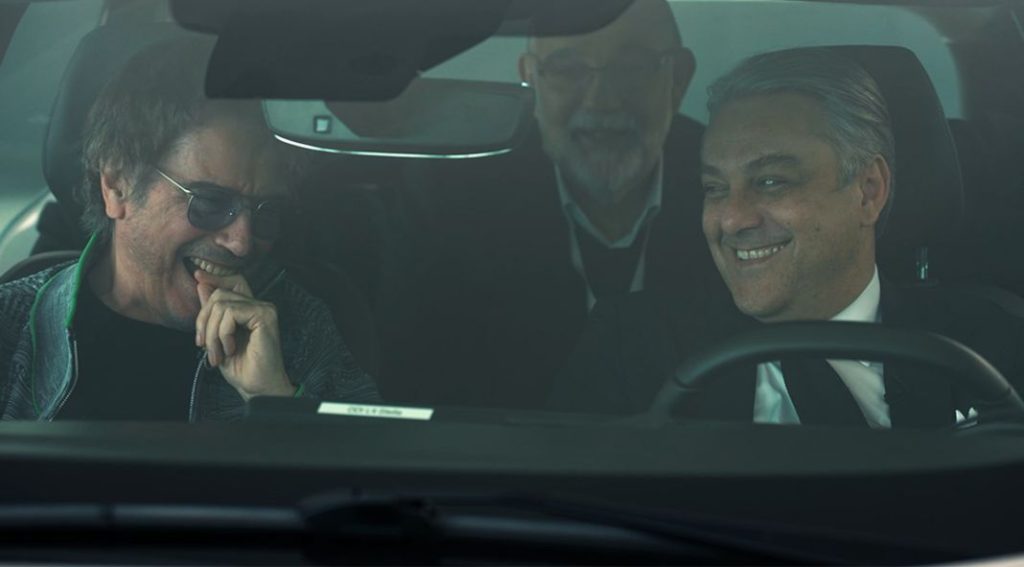 Jean-Michel Jarre y Luca de Meo, CEO del Grupo Renault. Foto. Renault.