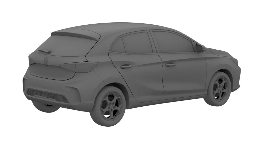 MG3: el utilitario con el que MG reventará el mercado en 2024 2 Motor16 2023 MG3 Patente. Imagen trasera.