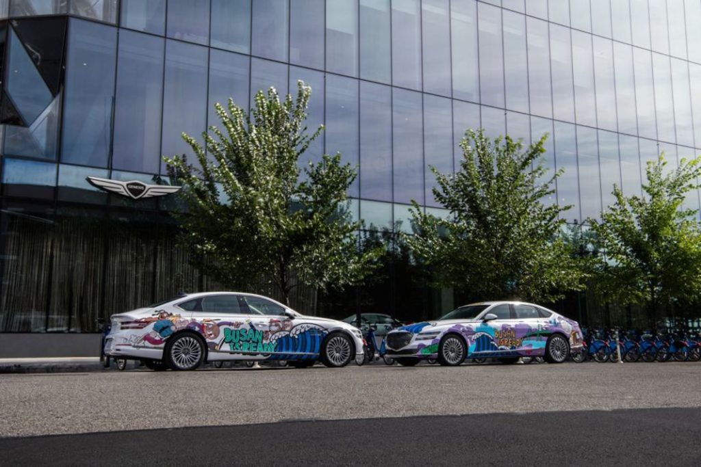 Los art cars de Hyundai y Kia toman París 10 Motor16 hyundai art cars in new york genesis house 01 wid 1024 Motor16