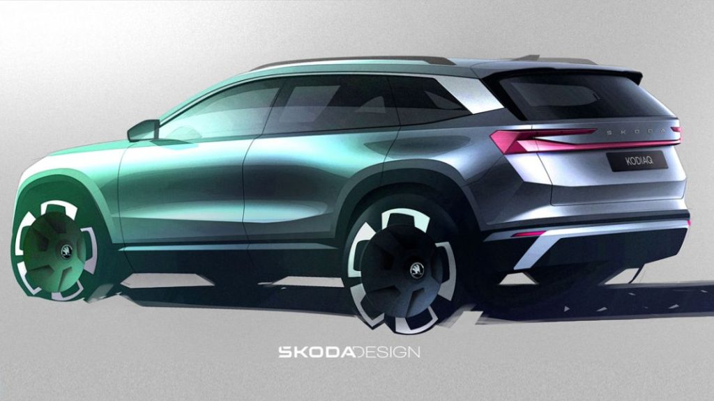 Las últimas imágenes del Skoda Kodiaq antes de su presentación 1 Motor16 skoda auto desvela los bocetos exteriores del nuevo kodiaq 3 Motor16