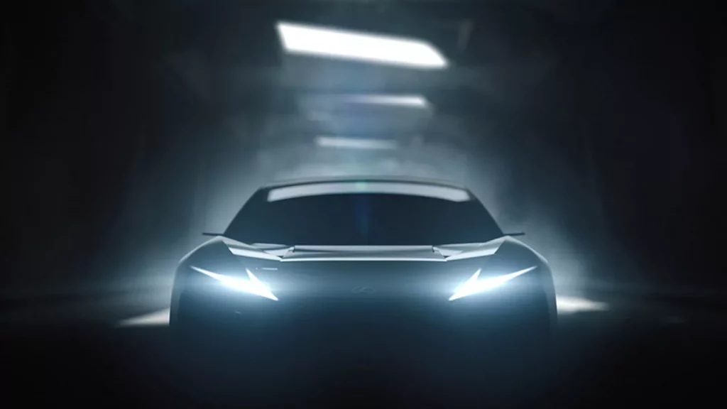 El Lexus más avanzado de la historia se desvela en el Japan Mobility Show 1 Motor16 2023 Lexus EV Concept Teaser. Imagen frontal.