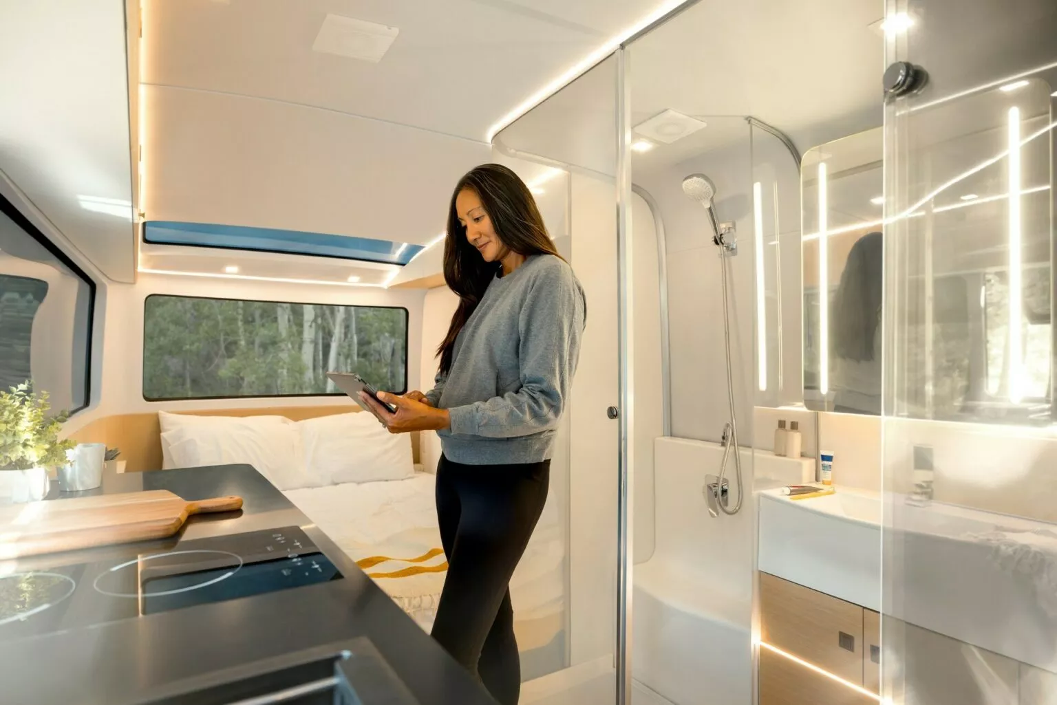 Caravan eenvoudig beeld Kleurplaat - Kinderen Kleurplaat