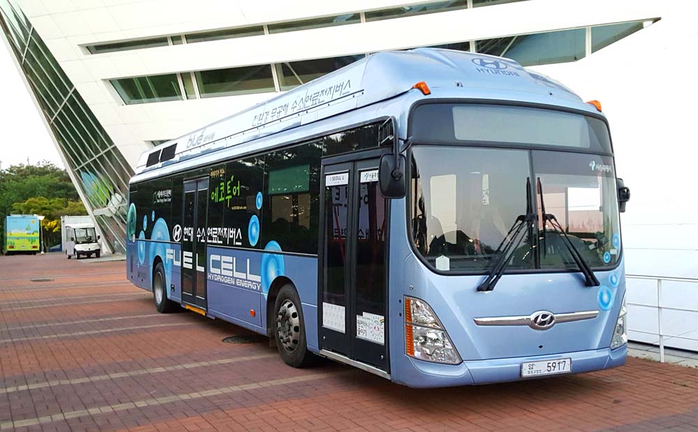 Todos los vehículos de hidrógeno de Hyundai. 2 Motor16 6Hyundai fuel cell bus 1st gen Motor16