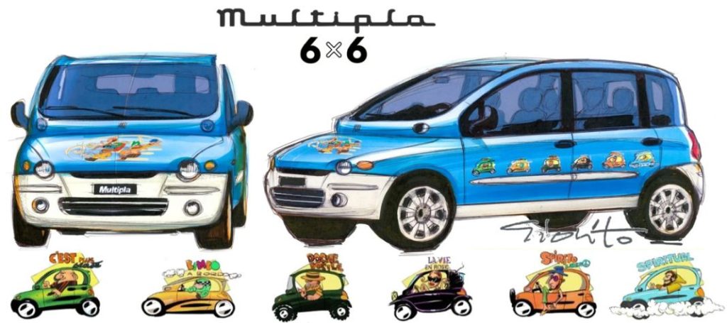 Fiat celebra el 25 aniversario del Multipla con una edición muy especial 9 Motor16 Multipla6x6 sketch Motor16