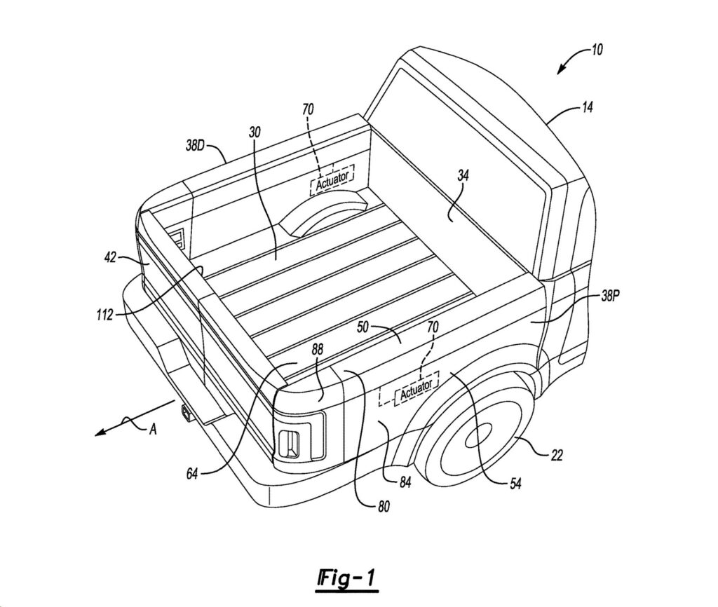 https www.carscoops.com wp content uploads 2023 10 2023 Ford extending bed wall patent 1 1024x866 1 Motor16