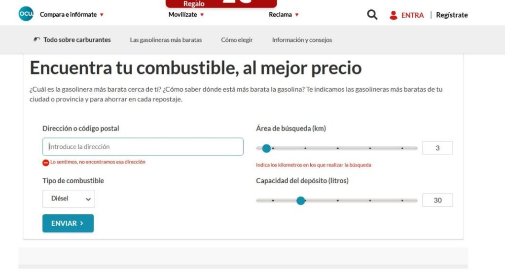 La OCU da la sorpresa con el mejor buscador de gasolineras baratas que te puedas imaginar 8 Motor16 buscador ocu