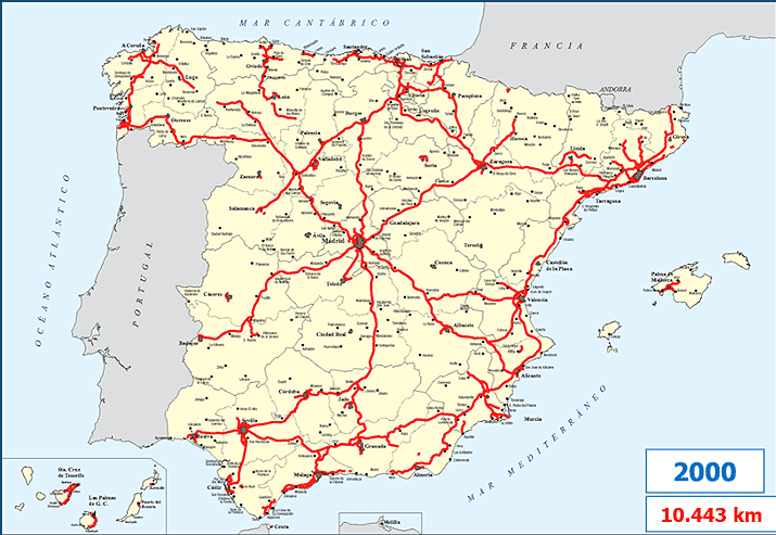 Las carreteras de peaje que hay en España; el mapa definitivo para conocer cuáles son 179 Motor16 mapacarreteras00 Motor16