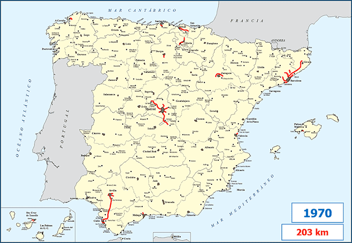 Las carreteras de peaje que hay en España; el mapa definitivo para conocer cuáles son 176 Motor16 mapacarreteras70 Motor16