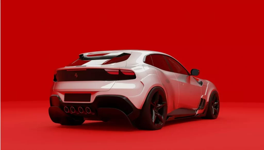 Pogea promete crear el Ferrari Purosangue más salvaje que verás 1 Motor16 2023 Ferrari Purosangue Pogea Racing. Imagen trasera.