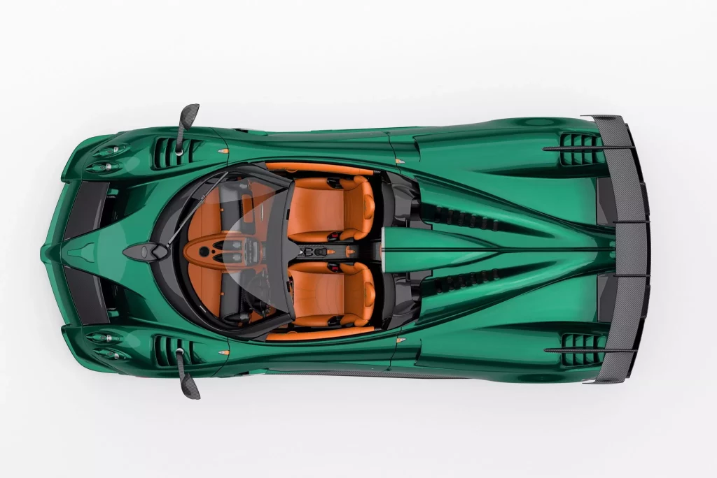 2023 Pagani Huayra Imola Roadster. Imagen superior.