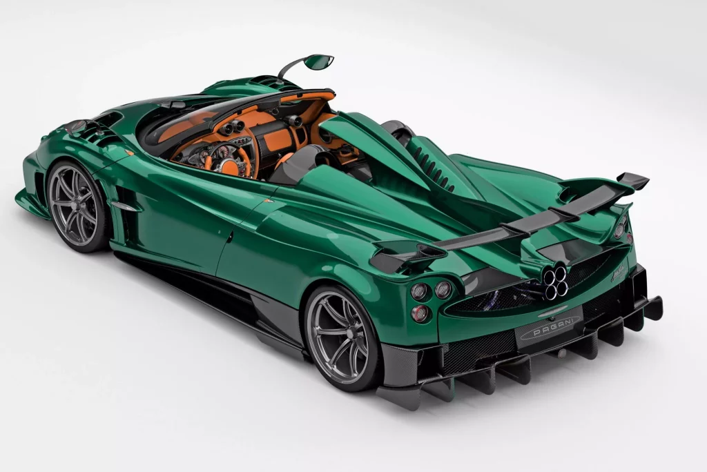2023 Pagani Huayra Imola Roadster. Imagen trasera.