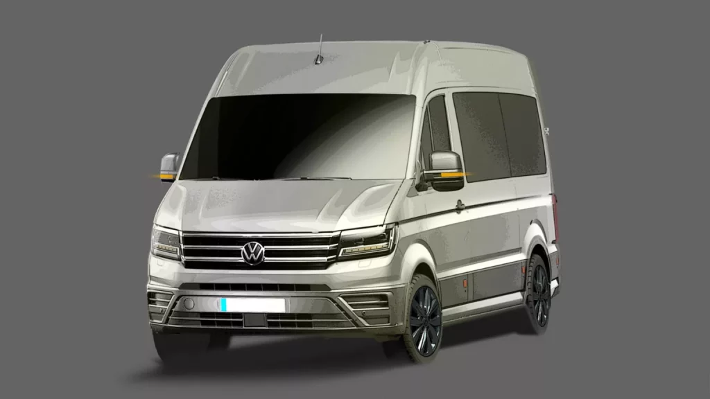 El Volkswagen Crafter tendrá el interior y la tecnología del nuevo Tiguan 1 Motor16 2023 Volkswagen Crafter Bocetos. Imagen exterior.