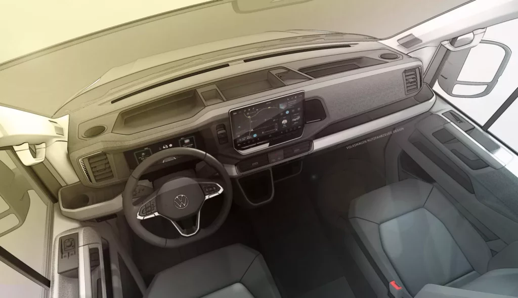 El Volkswagen Crafter tendrá el interior y la tecnología del nuevo Tiguan 7 Motor16 2023 Volkswagen Crafter bocetos 4 Motor16