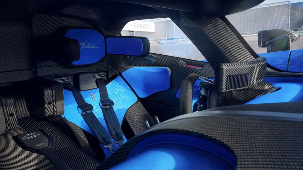 2023 Bugatti Bolide Interior. Imagen asiento.