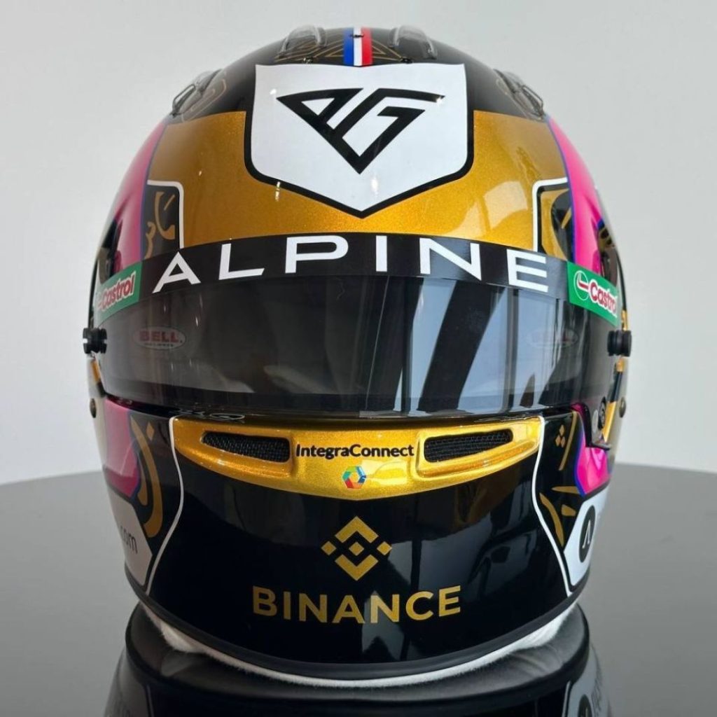 2023 Casco Pierre Gasly. Gran Premio Abu Dhabi. Imagen.