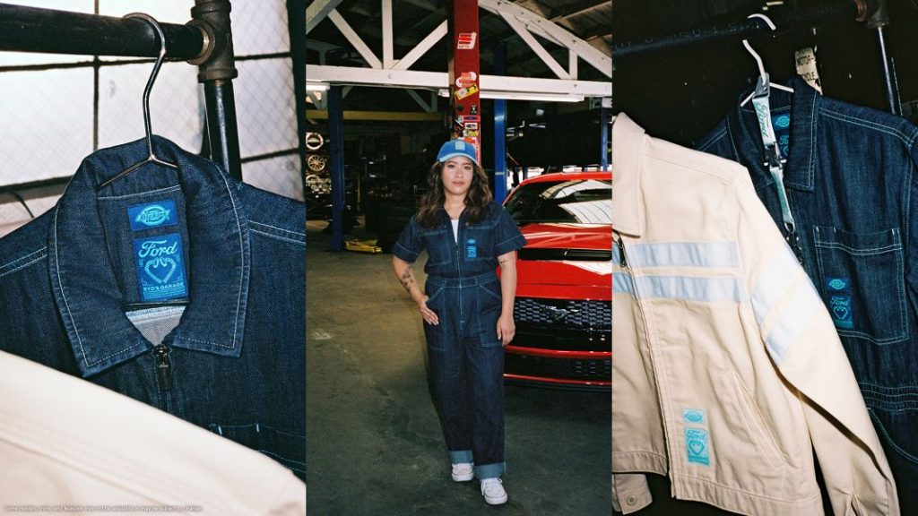 El Ford vintage de Sydney Sweeney ('Euphoria') que ha inspirado una colección de ropa 10 Motor16 SydneySweeneyxFordMustang FOFCoveralls 1920x1080 02 Motor16