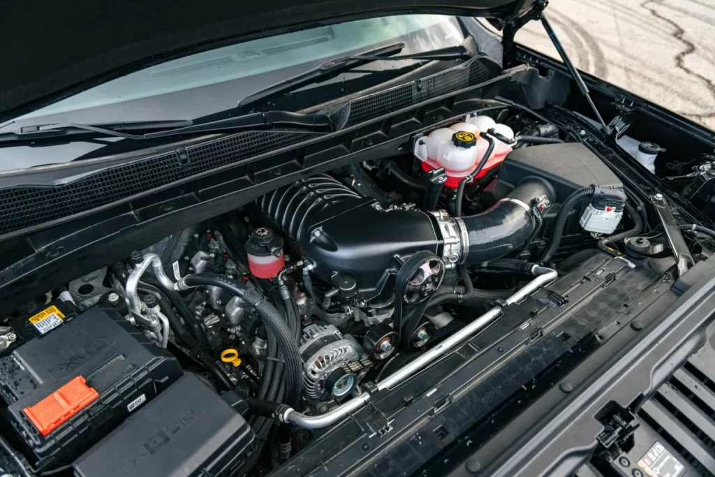 2023 Hennessey GMC Sierra Goliath 650. Engine picture.