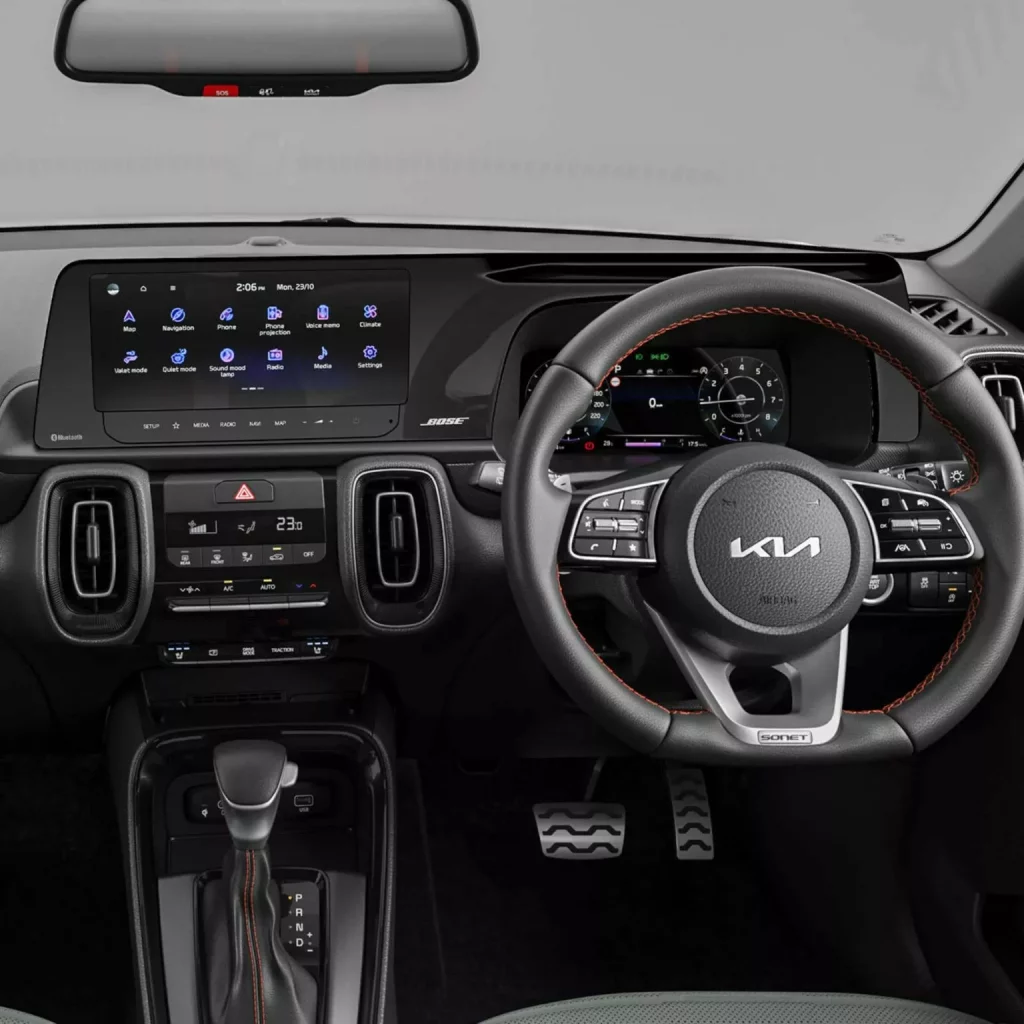 2023 Kia Sonet. Imagen interior.