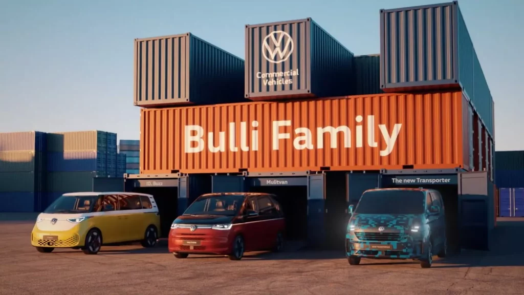 2023 Volkswagen Transporter T7 Teaser. Imagen familia.