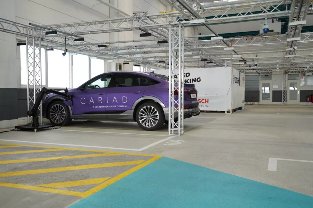 2024 Volkswagen Bosch Cariad EV charging robot 3 Motor16