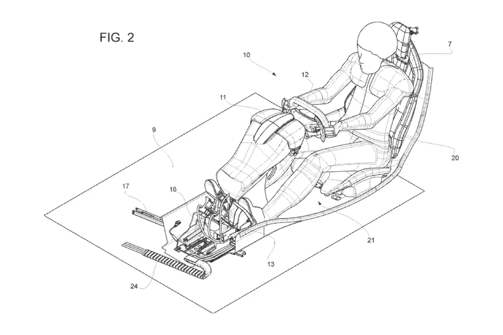 Ferrari patenta el cockpit de su futuro superdeportivo. con el que se ríe del McLaren F1 10 Motor16 2024 Ferrari Cockpit Patente 9 Motor16