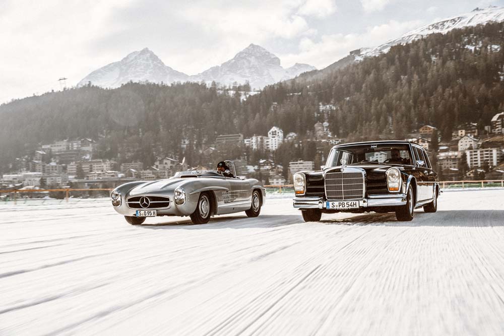 Pasarela de Mercedes Clásicos en el lago helado de St. Moritz 6 Motor16 24c0040 003 Motor16