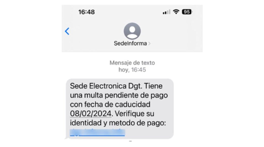 SMS fraude DGT Incibe febrero 20243 Motor16