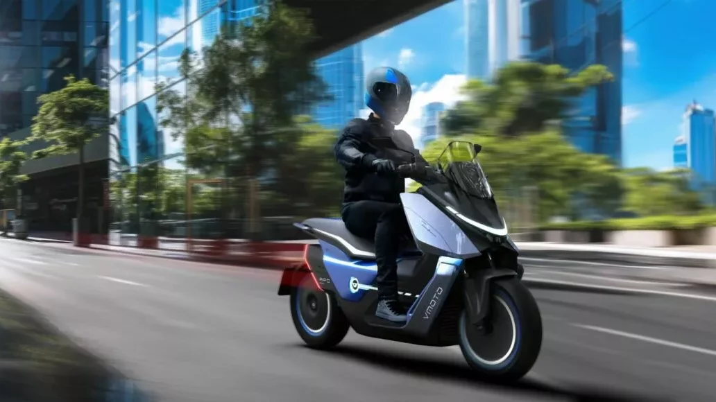 2023 Pininfarina Vmoto Scooter. Imagen movimiento. Motos.