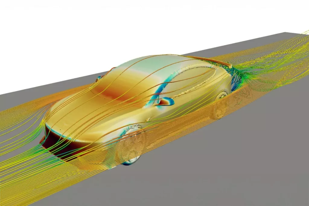 2024 Tesla Model 3 Performance. Unplugged Performance. Imagen aerodinámica.