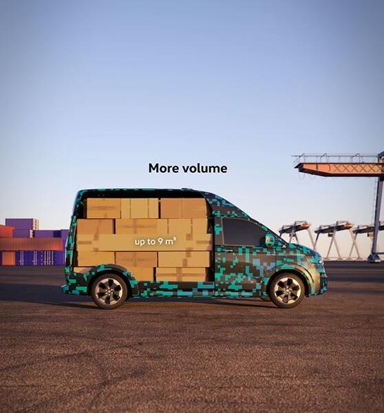El nuevo Volkswagen Transporter promete ser la mejor herramienta de trabajo 2 Motor16 2024 Volkswagen Transporter Teaser. Imagen techo elevado.