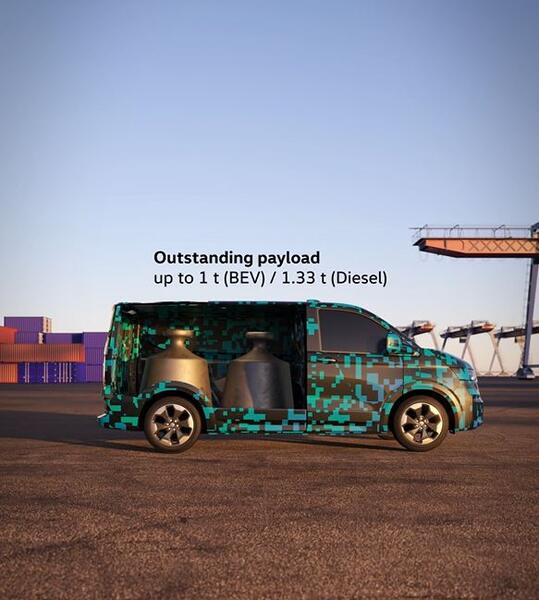 El nuevo Volkswagen Transporter promete ser la mejor herramienta de trabajo 12 Motor16 2024 Volkswagen Transporter Teaser 8 Motor16
