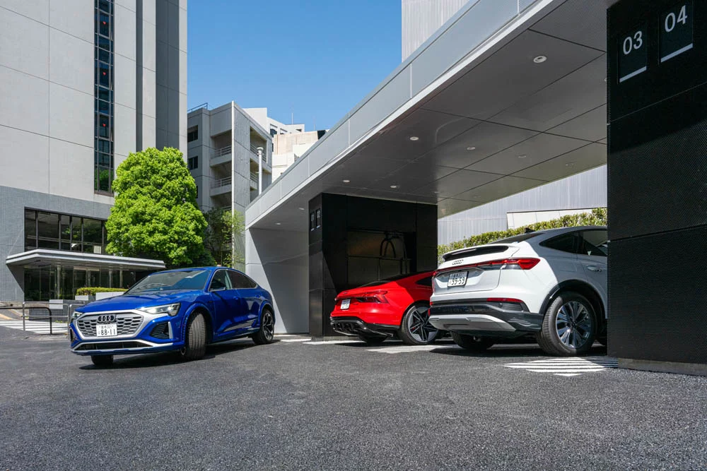 Audi Charging Hub en Tokio.