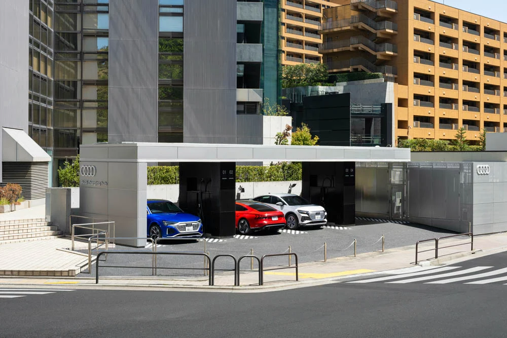 Audi Charging Hub en Tokio.