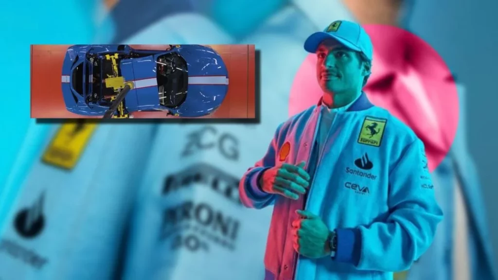 Los Ferrari de Carlos Sainz y de Charles Leclerc se vuelven a pintar de color azul 1 Motor16 ¿Por qué Ferrari pintó de azul sus coches de calle?