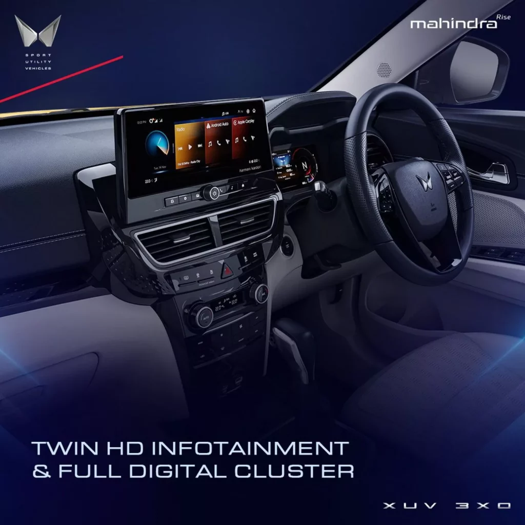 2024 Mahindra XUV 3XO. Imagen interior.