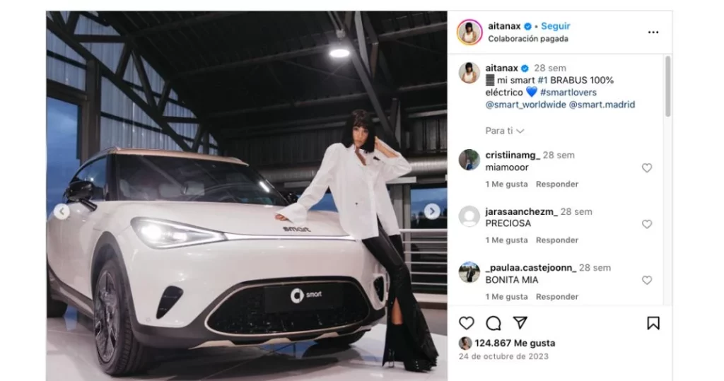 Aitana estrena coche 7 Motor16 AITANA SMART INSTAGRAM1 Motor16
