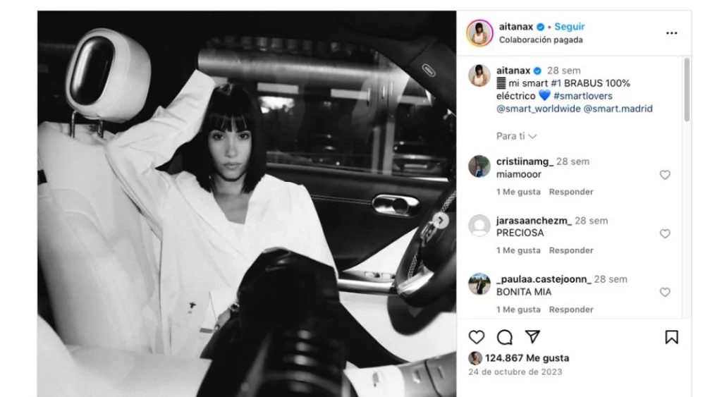 Aitana estrena coche 6 Motor16 AITANA SMART INSTAGRAM4 Motor16