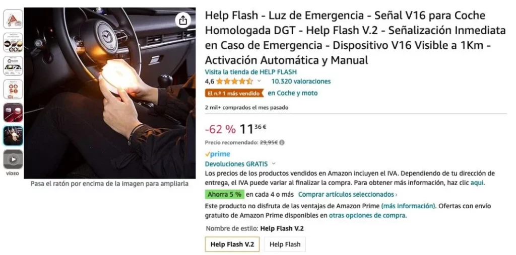 LIDL agota el accesorio que estas obligado a llevar en el coche pero que tienes en Amazon por 11 euros 141 Motor16 Help Flash Amazon Motor16