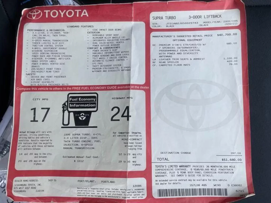 Cuando veas el precio de este Toyota Supra entenderás que alguien está loco 32 Motor16 1995 Toyota Supra Cars Bids Subasta 30 Motor16