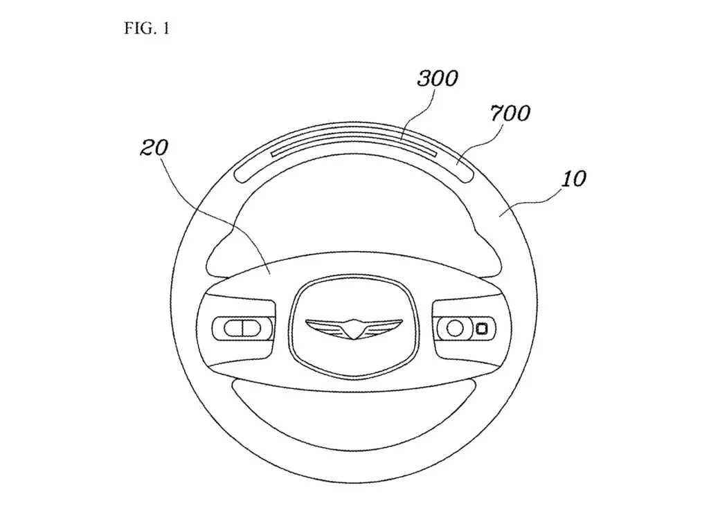 Hyundai patenta un volante tipo F1 para Genesis… ¿y para el Ioniq 5 N? 2 Motor16 Hyundai Ioniq 5 N volante dibujos (1)