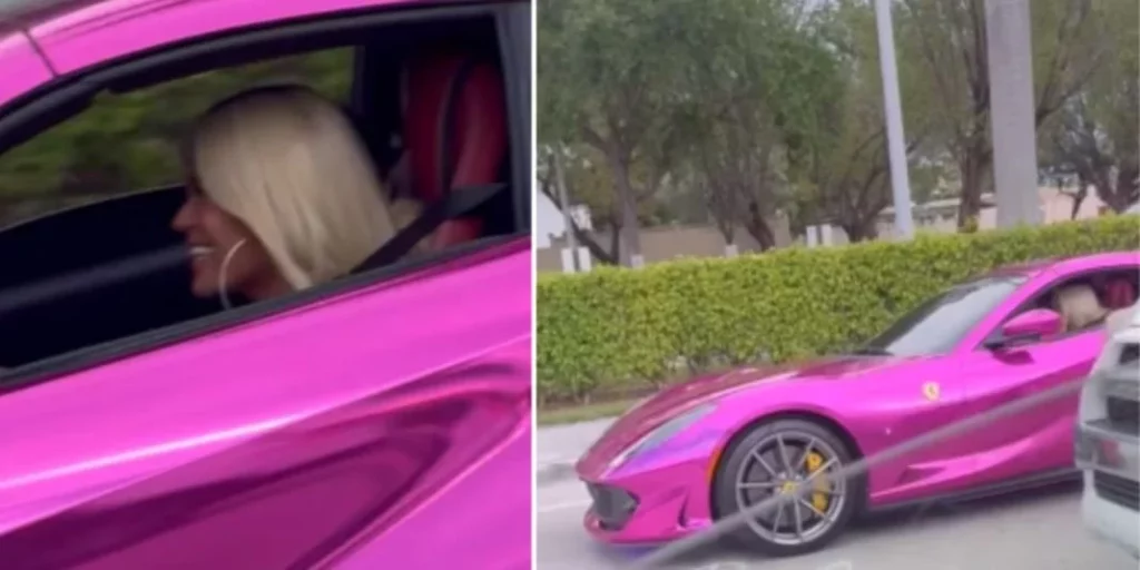 Así de brillante luce el superdeportivo en el que han ‘cazado’ a Karol G en Miami 1 Motor16 ¿Qué características tiene el Ferrari de Karol G?