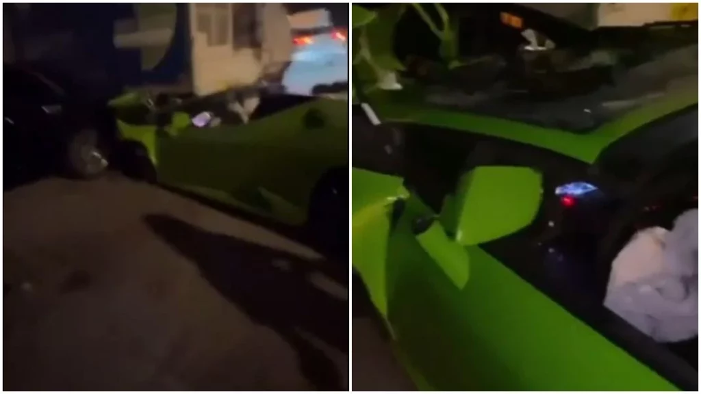 Esto es lo que pasa cuando te emocionas al volante de tu Lamborghini Huracán Spyder 1 Motor16 Las consecuencias del accidente que protagonizó el Lamborghini.